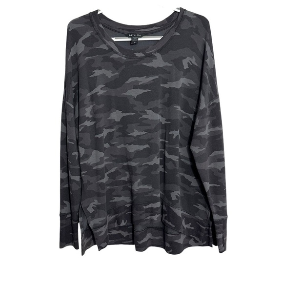 Athleta Coaster Luxe Printed Sweatshirt Camo - Picture 2 of 8